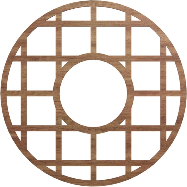 Ekena Millwork O'Neal Wood Fretwork Pierced Ceiling Medallion, Walnut, 28"OD x 10 1/8"ID x 3/8"T CMWP28X28X0375ONWA - main